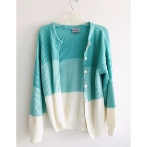 MVintage Adele Knitwear | Open Sweater Women's Size M OS Blue Long Sleeves